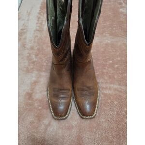 Ariat 15845 Legend Square Toe Brown Leather Cowboy Cowgirl BOOTS 7.5C